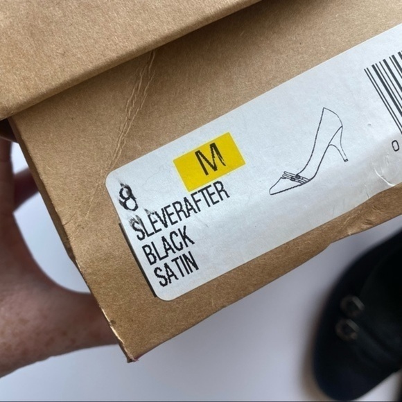 Sam and Libby • Ever After Black Satin Buckle Heels - Picture 6 of 8